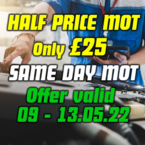 £25 Same Day MOT. Limited Offer